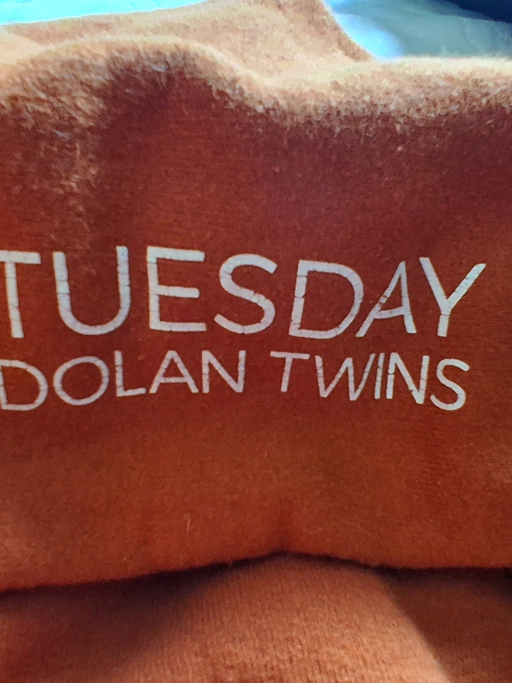 dolan Orange Pullover Hoodie with Subtle White Embroidery - Picture 3 of 5